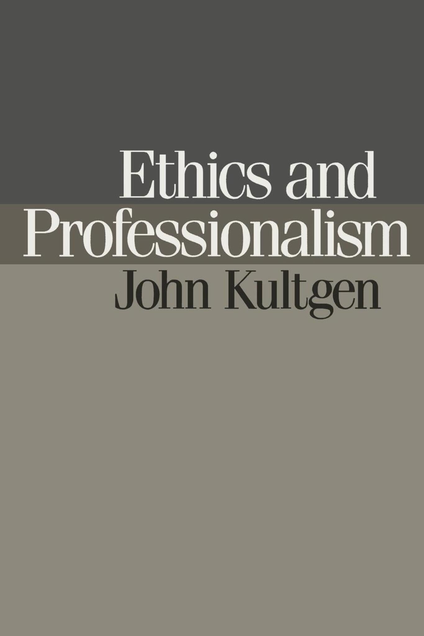Cover image for Ethics and Professionalism ISBN 9780812212631
